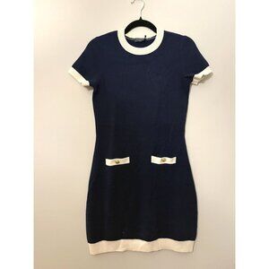 Vineyard Vines Cashmere Sweater Dress Navy Blue Nautical Size XS NEW [jb]